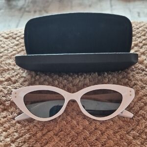 Steve Madden White Cat-Eye Sunglasses